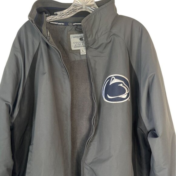 Penn State Jacket Coat Mens Large Gray Colosseum Athletics Fleece Lined Fanwear - Picture 6 of 9